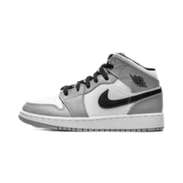 AIR JORDAN 1 MID GS "Light Smoke Grey"
