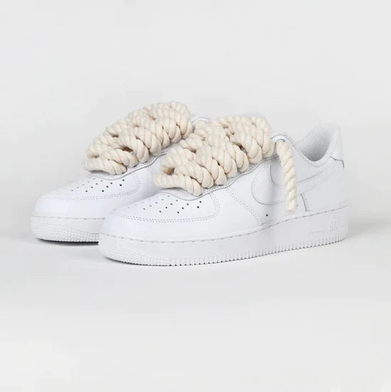 Custom Nike AIR Force 1 Sneaker - Rope Cream