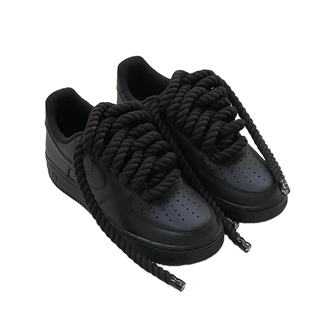NIKE AIRFORCE 1 ROPE LACES LOW ‘07 “BLACK”